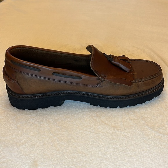 Cherokee Men’s Leather Loafers Slip on Shoes with Tassel Thick Tread Sole Size 8 - Picture 7 of 9